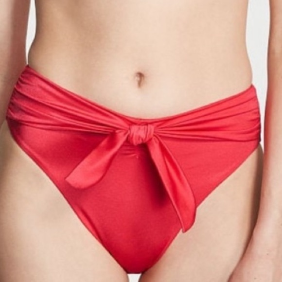 Victoria's Secret Other - NEW! Victoria’s Secret Shiny Knotted High Rise Bikini Bottoms M